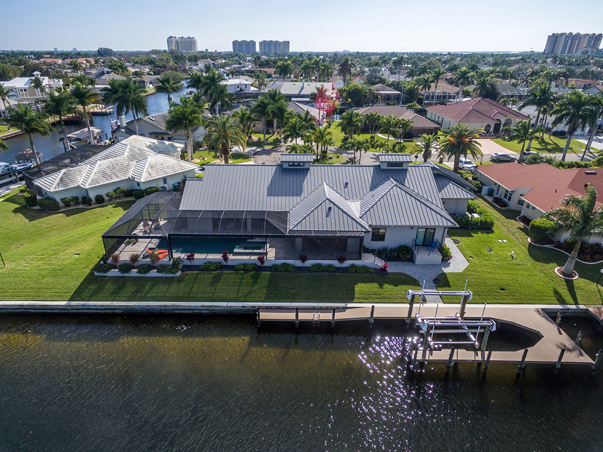 Overhead view shoot of property